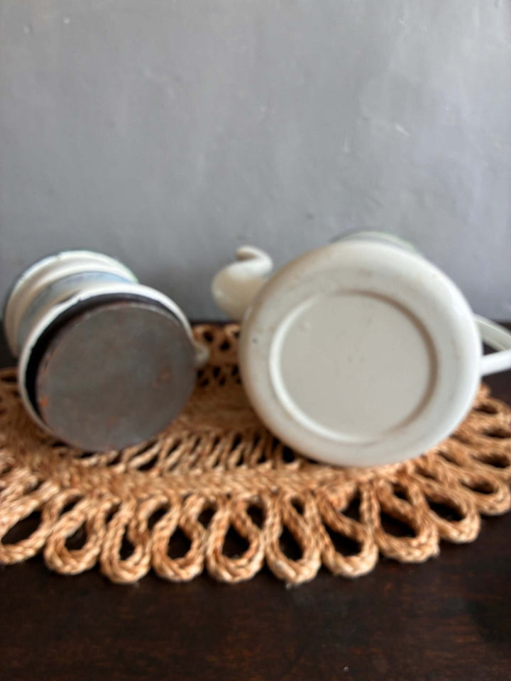 Vintage French coffee pot base showing charming details and slight wear, perfect for display, Source for the Goose, Devon.