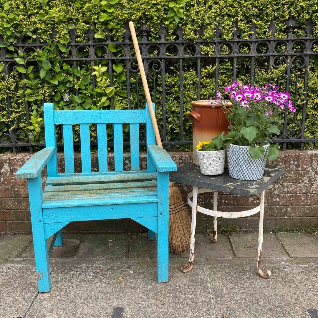 vintage garden furniture and planters for sale at Source for the Goose, Devon