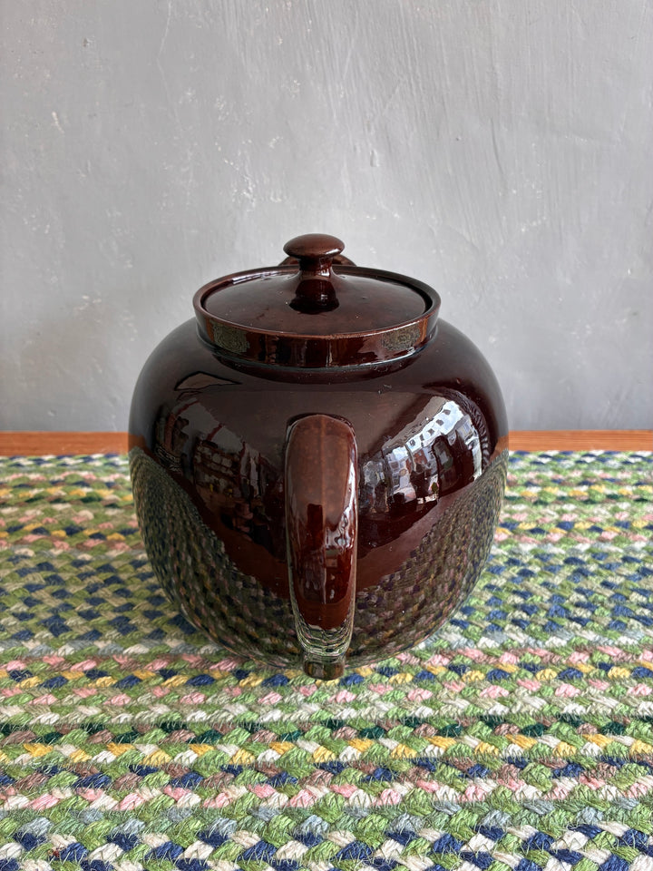 Vintage 6 Pint Brown Betty Teapot with two handles, perfect for tea lovers, by Source for the Goose, Devon.