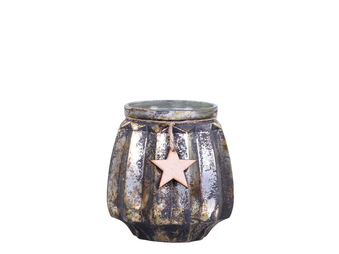 Vintage Style Tea Light Holder with Star for sale at Source for the Goose 