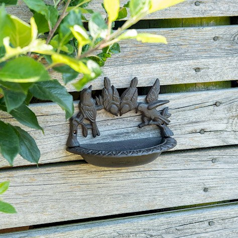 Cast Iron Wall Mounted Bird Bath
