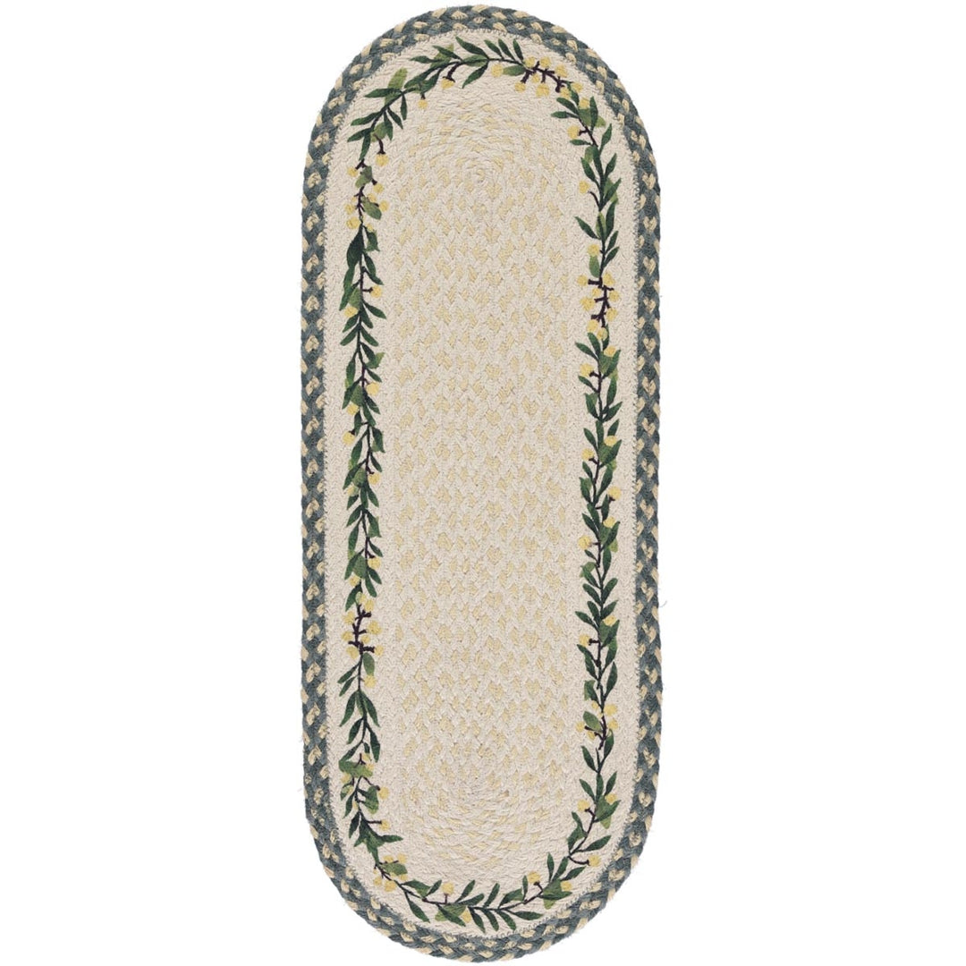 Jute table runner in Mimosa design by the Braided Rug Company at Source for the Goose 