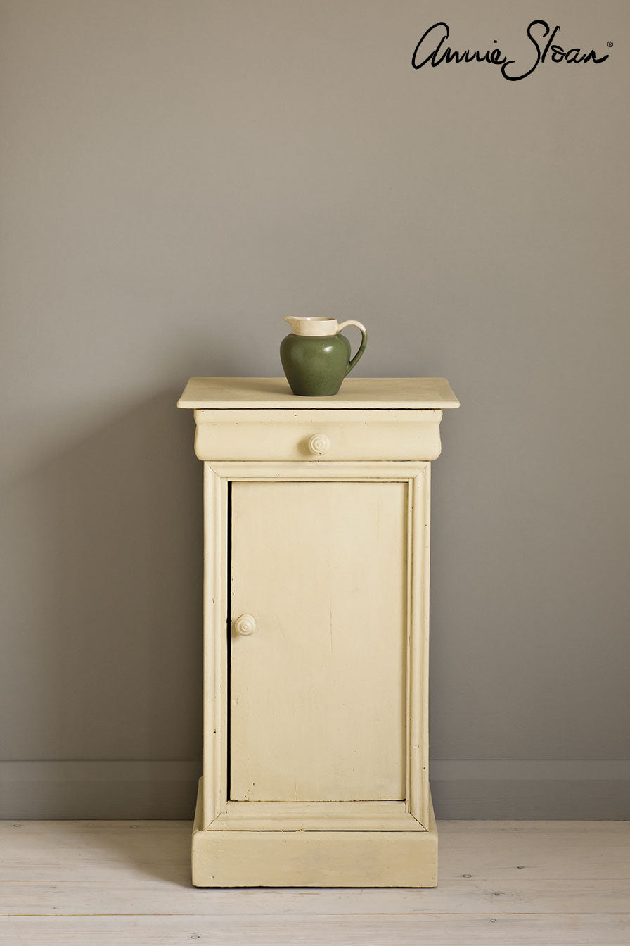 Small pot cupboard painted in Cream Chalk Paint by Annie Sloan