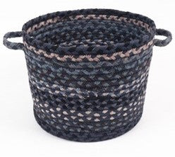 Small Indigo Blue Organic Jute Basket for sale at Source for the Goose, Devon