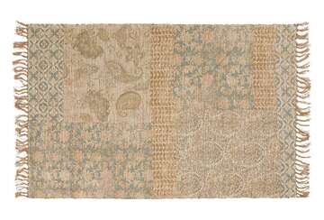 Mae Paisley Design Rug made from jute and recycled plastic bottles