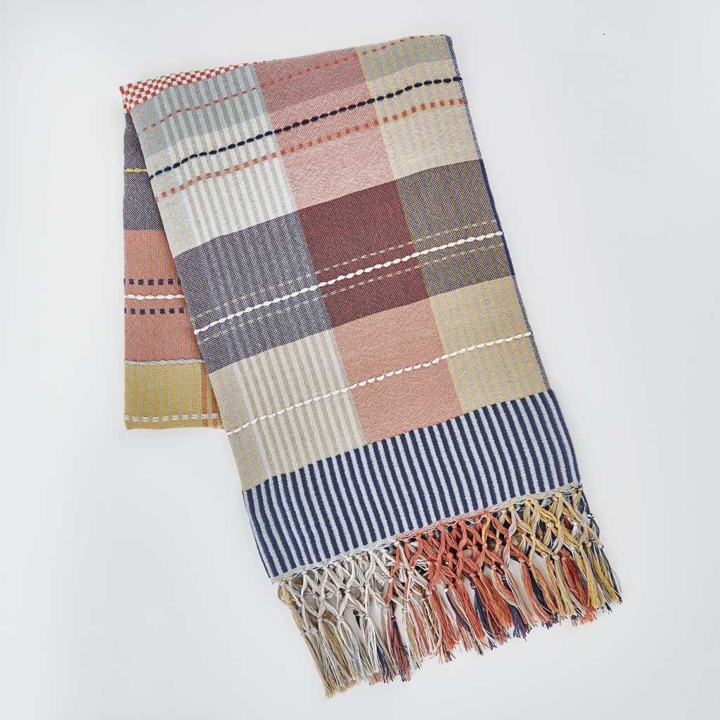 Madras Pink Check Throw by Weaver Green for sale at Source for the Goose, Devon