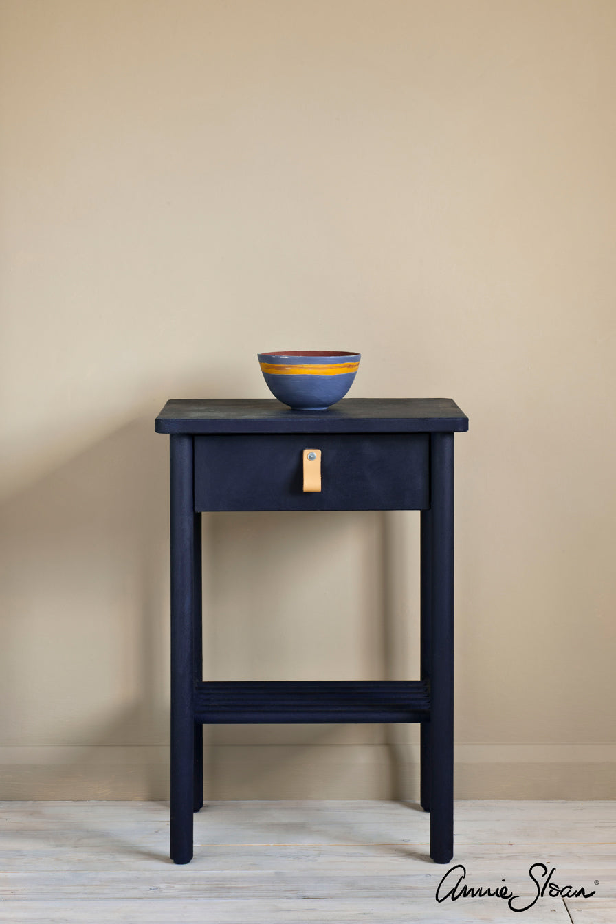 Side table painted in Oxford Navy Chalk Paint by Annie Sloan