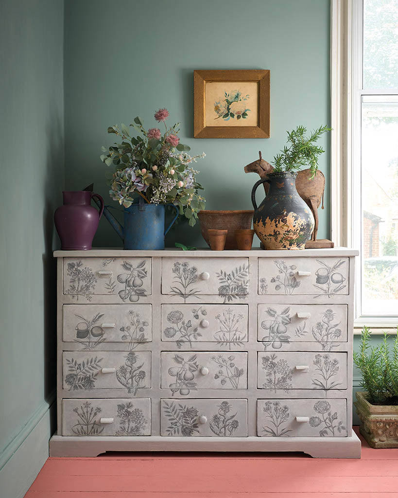 Annie Sloan in conjunction with the Royal Horticultural Society (RHS) Botanical Drawings decoupage