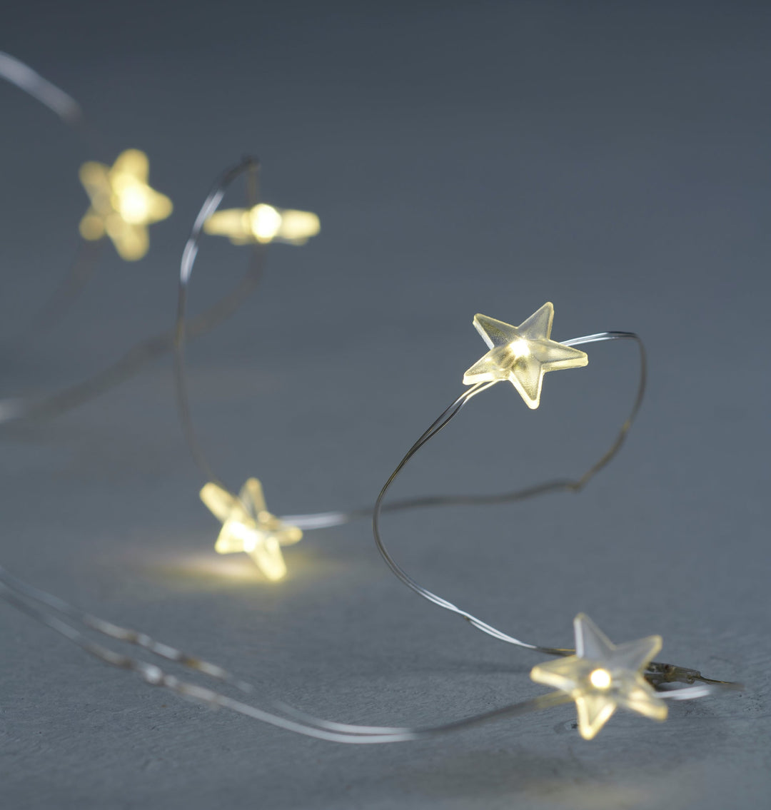 Sirius Trille LED star lights on silver wire