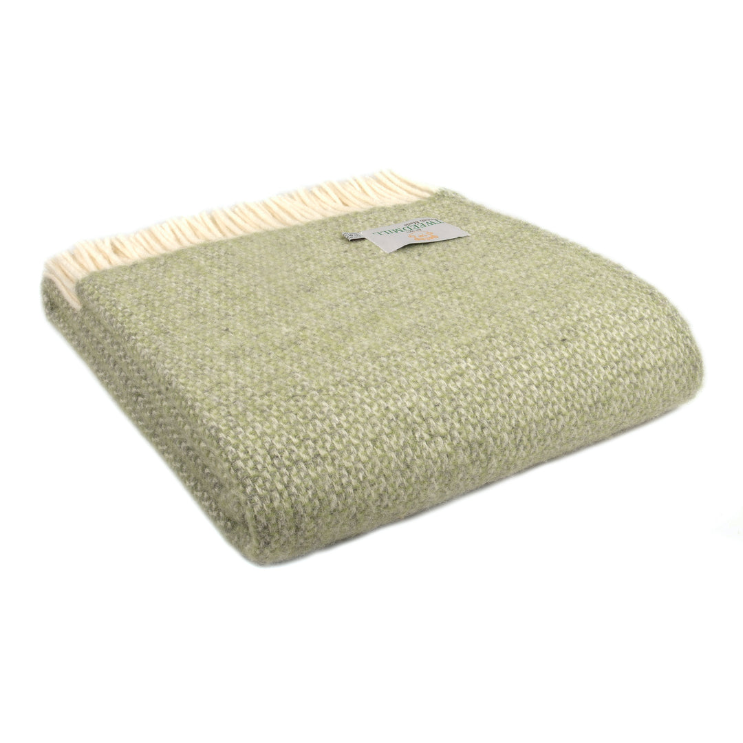 Tweedmill Illusion Green & Grey Pure New Wool Blanket