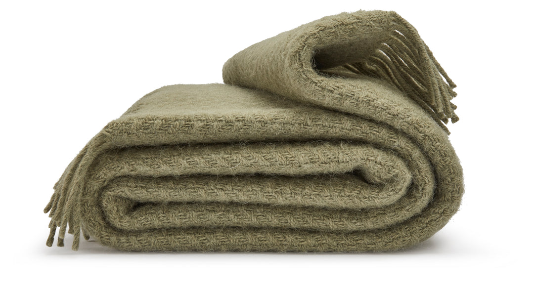 Tweedmill Sage Green Wafer Throw