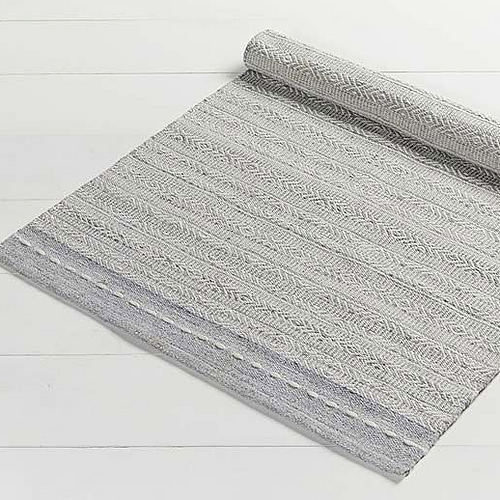 Waltons Diamond Weave Grey Rug, made from recycled plastic bottles
