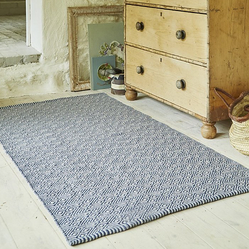 Weaver Green Recycled Plastic Bottles Rug In Navy Provence