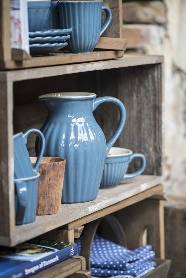 Cornflower blue mug and jugs by IB Laursen