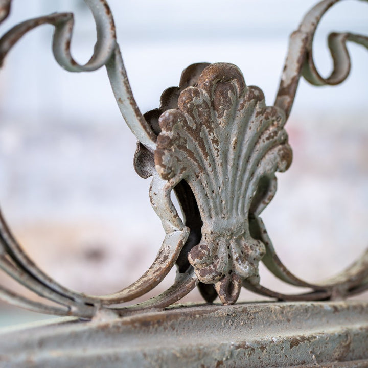 distressed finish metal candelabra