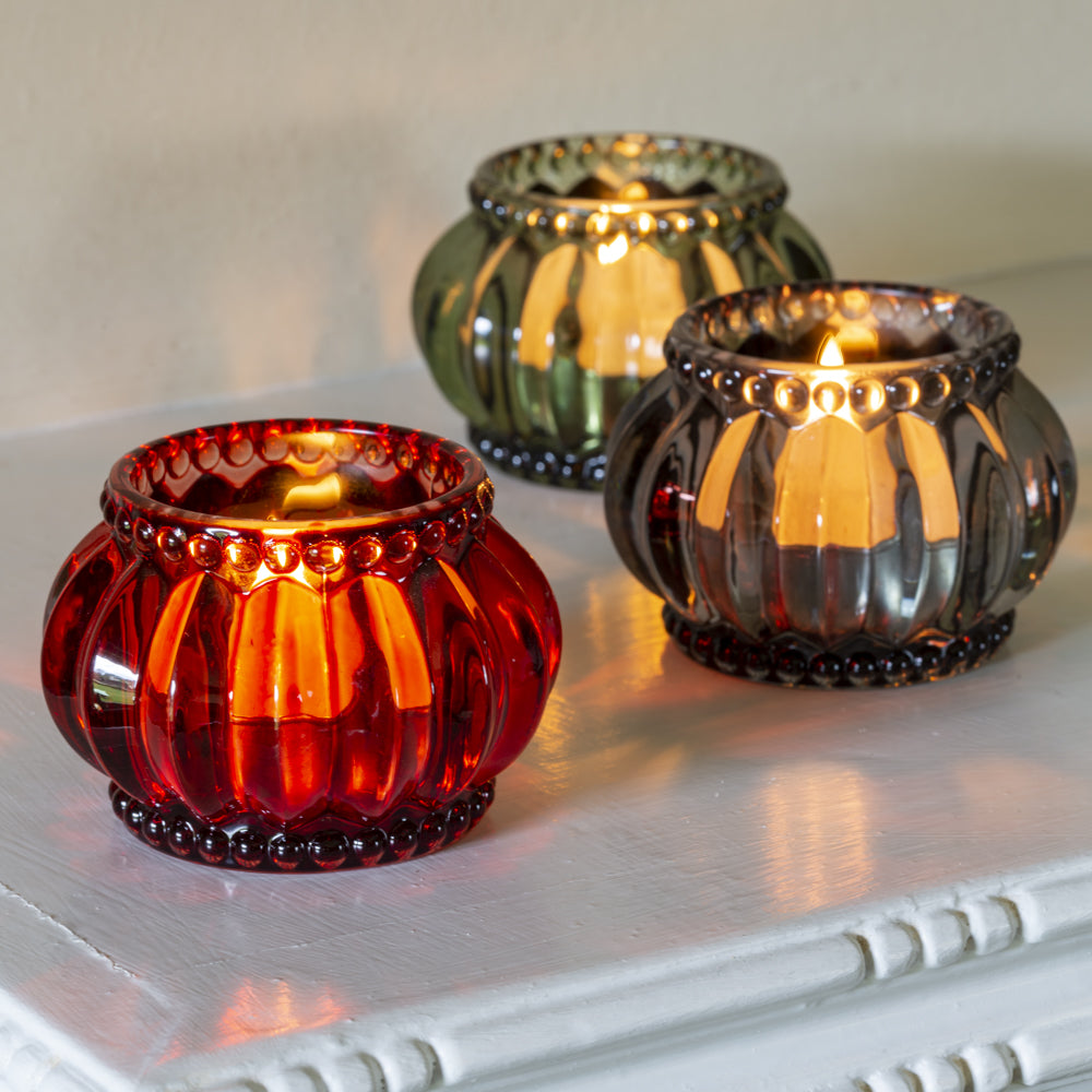 scalloped glass tea light votives