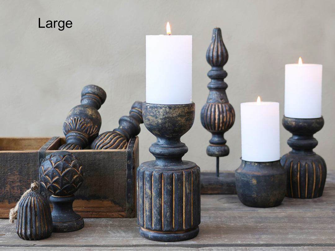 large wooden candle holder for sale at Source for the Goose, Devon