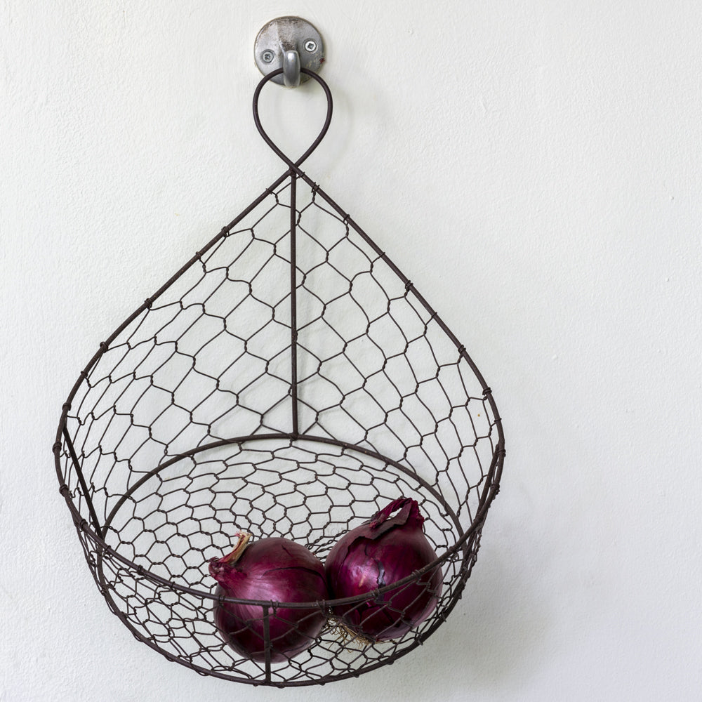 hanging wire wall basket for sale at Source for the Goose 