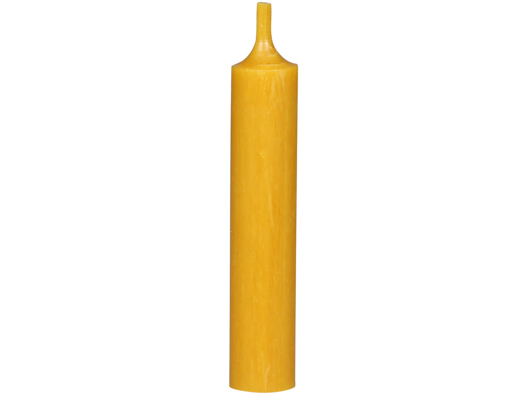 Mustard Yellow short stubby dinner candle