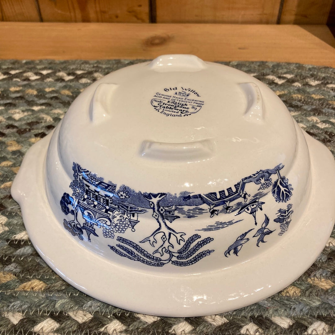 old willow blue and white english ironstone tableware tureen at Source for the Goose