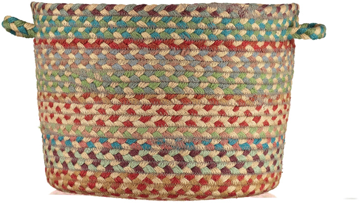 Carnival Jute Basket with Handels from the Braided Rug Company