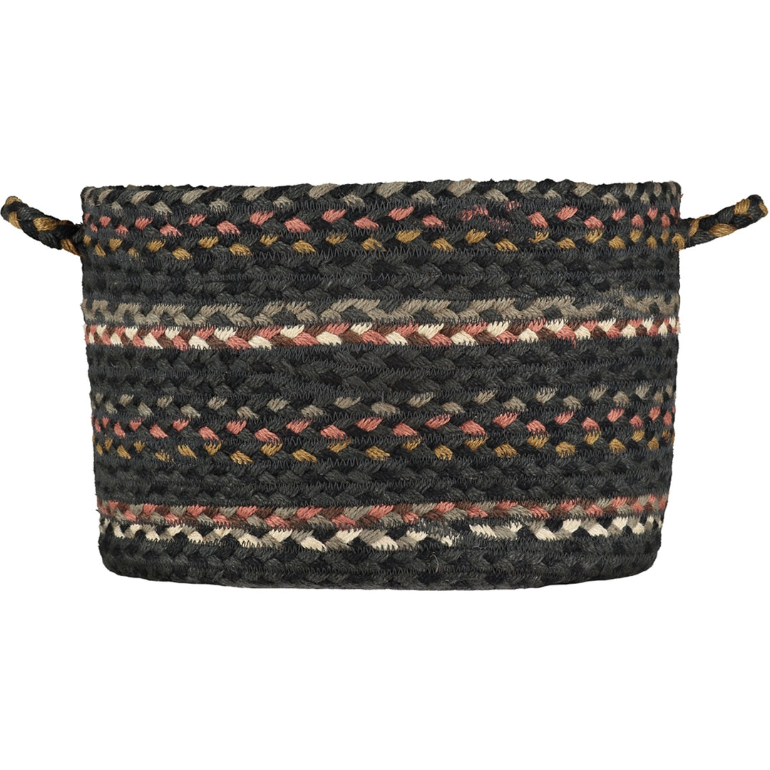 Marble Jute Basket with Handles by the Braided Rug Company