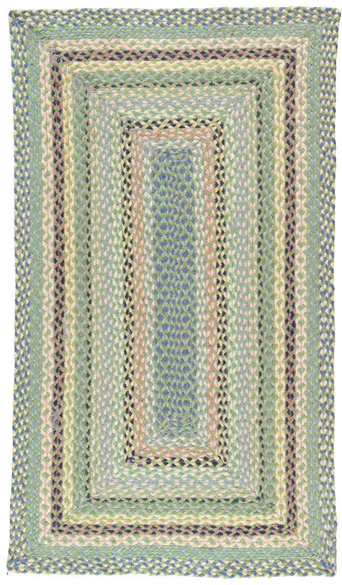 Mint Rectangle Jute Braided Rug by The Braided Rug Company