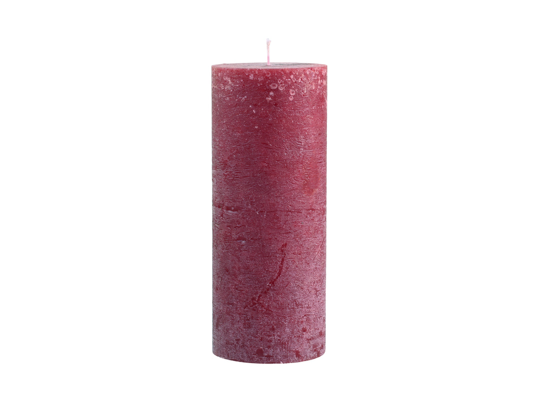 Large Red Marble Effect Pillar Candle