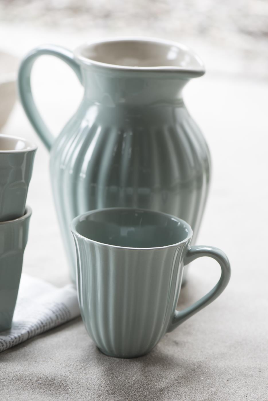 rustic-sage-green mug and pitcher