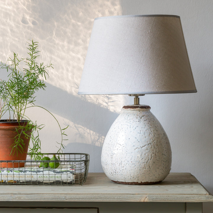 crackle glaze stoneware table lamp