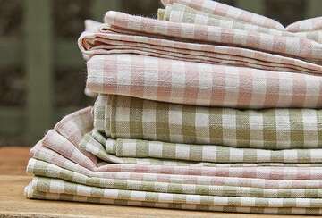 Walton & Co pink gingham tablecloth